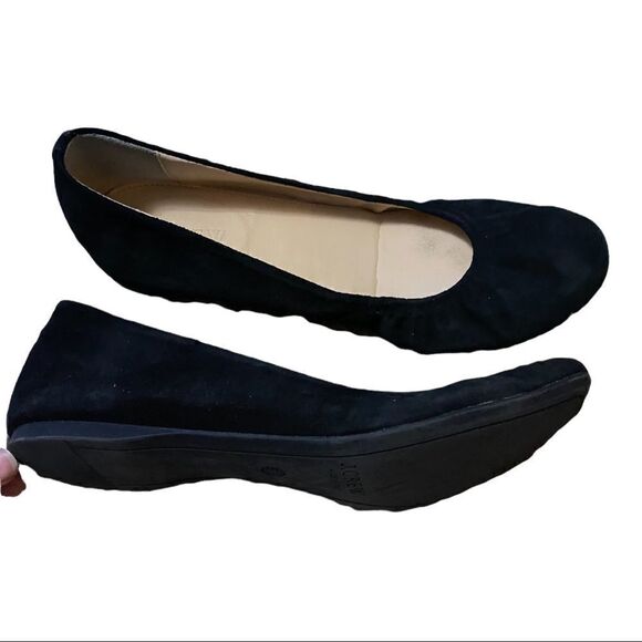 J. Crew| Black Cece Suede Ballet Flats | 6.5 - Picture 2 of 7